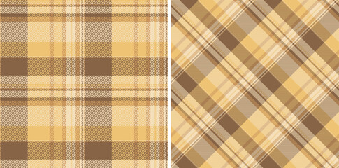 Background fabric texture of check pattern tartan with a textile vector plaid seamless. Set in coffee colors for golf fashion essentials for the course.