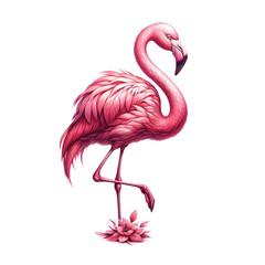 Whimsical Flamingo Bird PNG Clip Art Design - Perfect for Tattoos, Tumblers, Logos and More