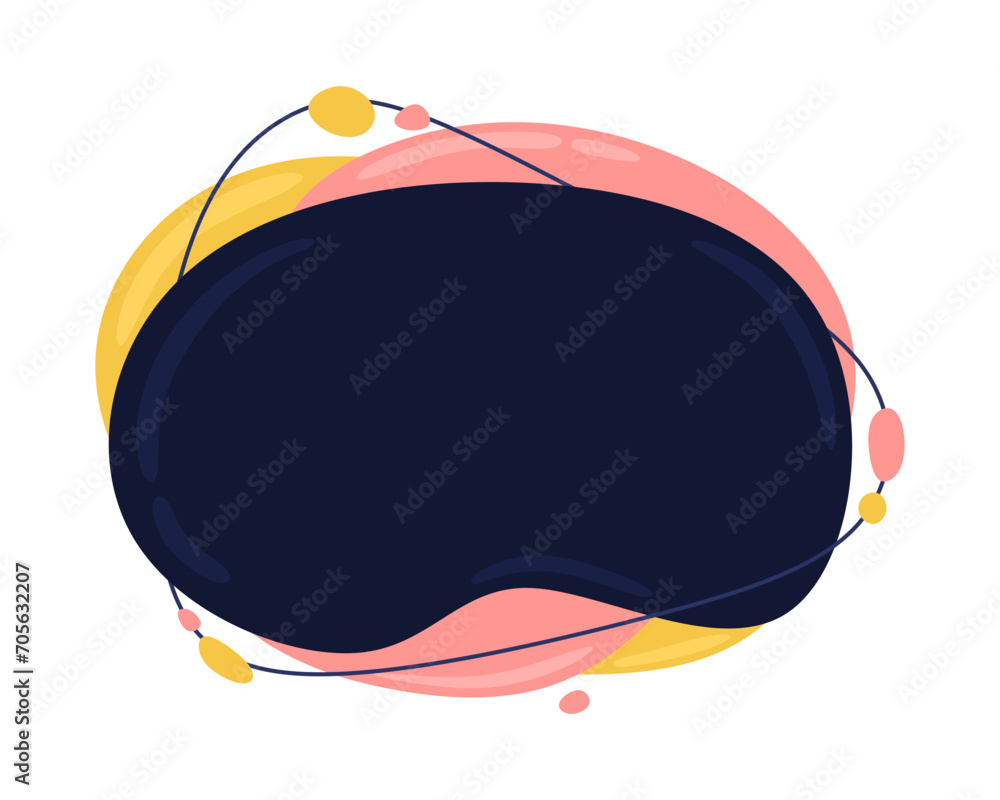Poster modern vector banner with organic shapes and line. natural fluid element, geometric badge and frame.