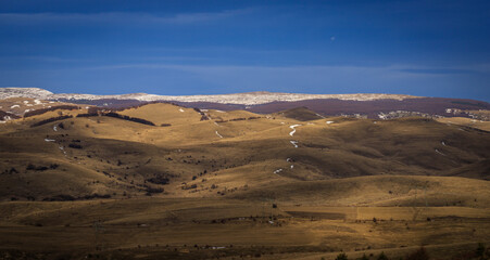 View from The Stolo rock phenomenon track. It is the jewel in the crown of Ponor Mountain. It is located near Svoge, Bulgaria on the road from Sofia to Montana (about 50 km from Sofia). 