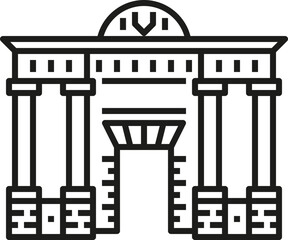 Córdoba – Spain: Puerta del Puente (outline)