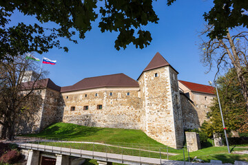 Fototapeta na wymiar Ljubljana Castle and fortification, Ljubljana, Slovenia, Central Europe,