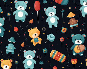 set of funny cartoon animals