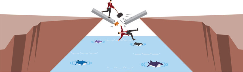 Hitting, Deterioration, Abstract, Accidents and Disasters, Businessman