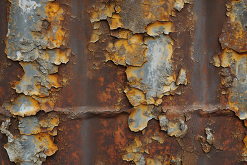 Industrial rusty metal texture. Worn and aged material surface.