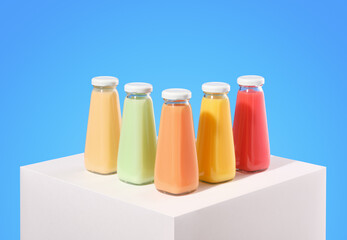 Juice bottles. Benefit and fun.