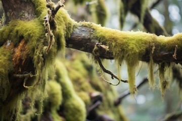 old, twisted tree draped with hanging moss