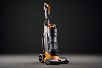 Durable Long vacuum cleaner. Home woman cleaner. Generate Ai - obrazy, fototapety, plakaty