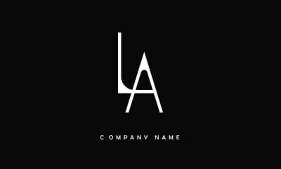 LA, AL, L, A Abstract Letters Logo Monogram