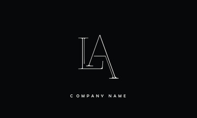 LA, AL, L, A Abstract Letters Logo Monogram
