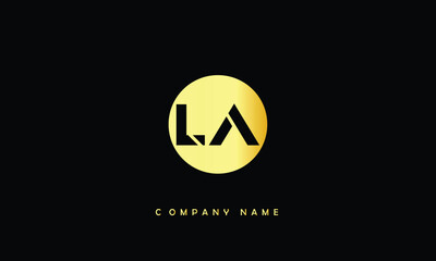 LA, AL, L, A Abstract Letters Logo Monogram