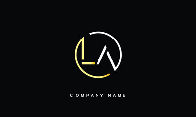 LA, AL, L, A Abstract Letters Logo Monogram