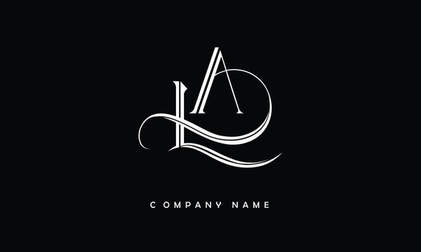 LA, AL, L, A Abstract Letters Logo Monogram
