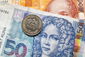 Stack of Croatian Kuna
