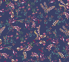 flower and Colorfull Flowers background watercolor Textile Design - illustration