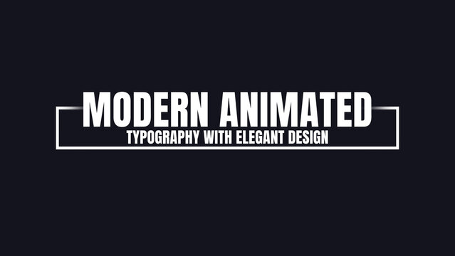 Modern Animated Typography with Elegant Design