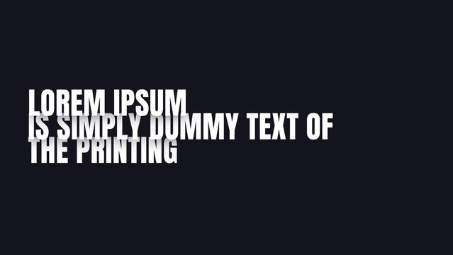 Shadow Animated Typography