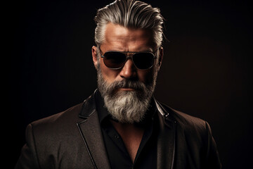 Fototapeta premium Generative AI picture of secret agent spy person modern film style killer detective soldier