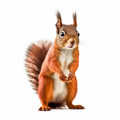 squirrel on white background