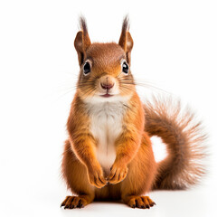 Obraz premium pretty squirrel on white background