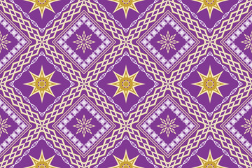 Ethnic Figure aztec embroidery style. Geometric ikat oriental traditional art pattern.Design for ethnic background,wallpaper,fashion,clothing,wrapping,fabric,element,sarong,graphic,vector illustration