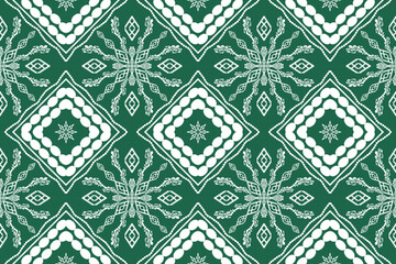 Ethnic Figure aztec embroidery style. Geometric ikat oriental traditional art pattern.Design for ethnic background,wallpaper,fashion,clothing,wrapping,fabric,element,sarong,graphic,vector illustration