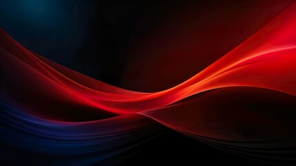 Red wave spectrum with black background. 8k resolution - obrazy, fototapety, plakaty