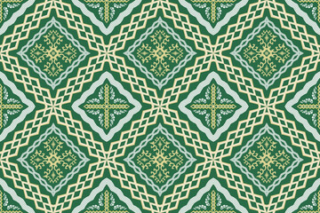 Ethnic Figure aztec embroidery style. Geometric ikat oriental traditional art pattern.Design for ethnic background,wallpaper,fashion,clothing,wrapping,fabric,element,sarong,graphic,vector illustration