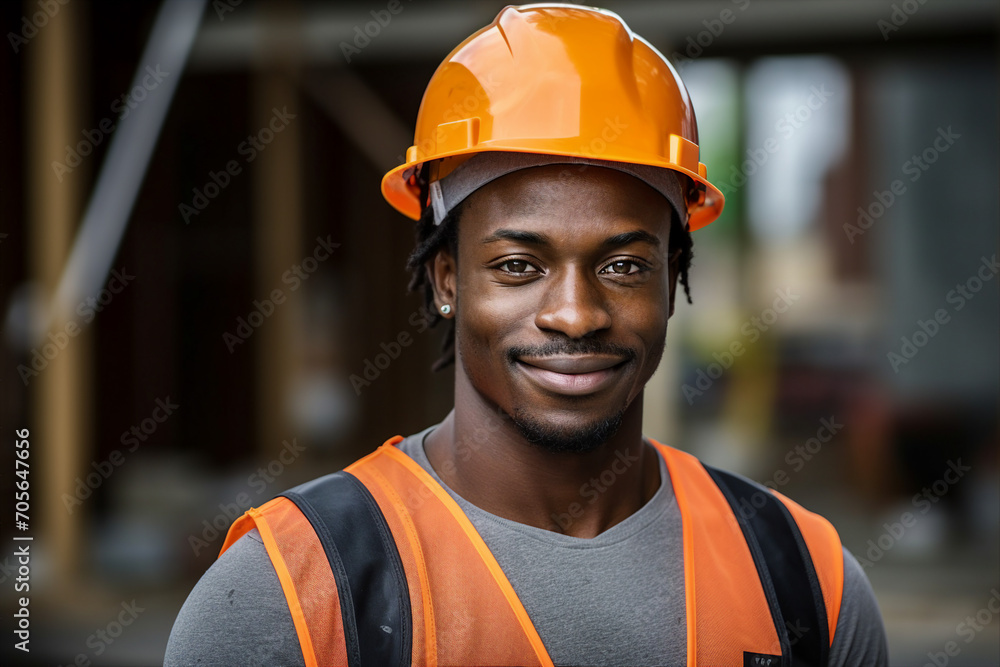 Poster generative ai technology create portrait of professional worker man