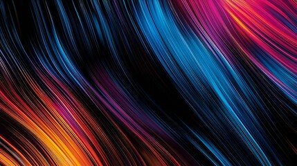 A dynamic, abstract background with vivid colors and flowing lines, Generative AI.