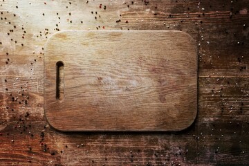 top view cutting board wooden