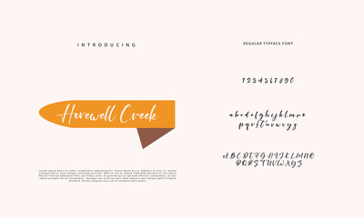 Fototapeta premium Signature Font Calligraphy Logotype Script Brush Font Type Font lettering handwritten 