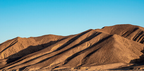 desert mountains and cloudless sky in egypt