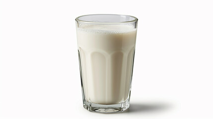 glass of milk isolated on white blank background. Made with generative ai
