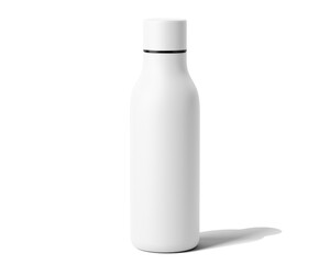Blank White Hydro flask water bottle Packaging, Vacuum Insulated Water Bottle isolated on transparent background, prepared for mockup, 3D render.