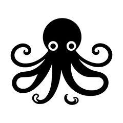 funny octopus cartoon Octopus Vector Illustration