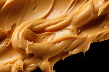 Macro close up of peanut butter - obrazy, fototapety, plakaty