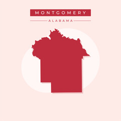 Vector illustration vector of Montgomery map Alabama