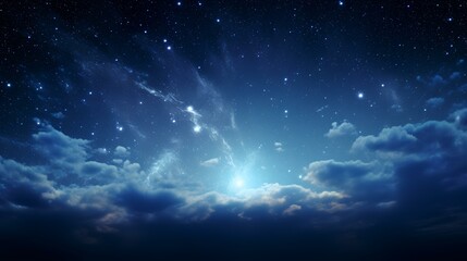 Night Sky - Universe Filled with Stars Nebula

