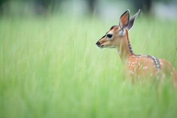 macro shot of impala fur pattern against green grass