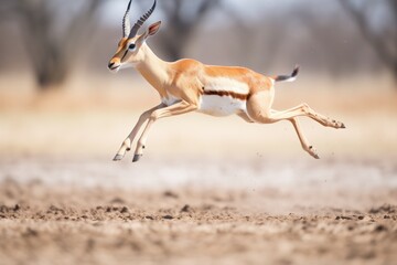 impala running from unseen predator