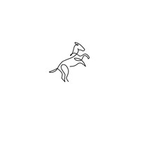 Obraz premium One Line Drawing Horse