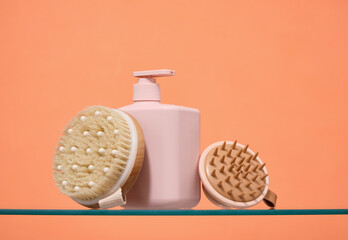 Ecological wooden bathing products and bodycare. Eco friendly concept.