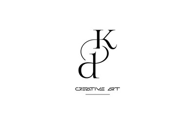DK, KD, D, K abstract letters logo monogram