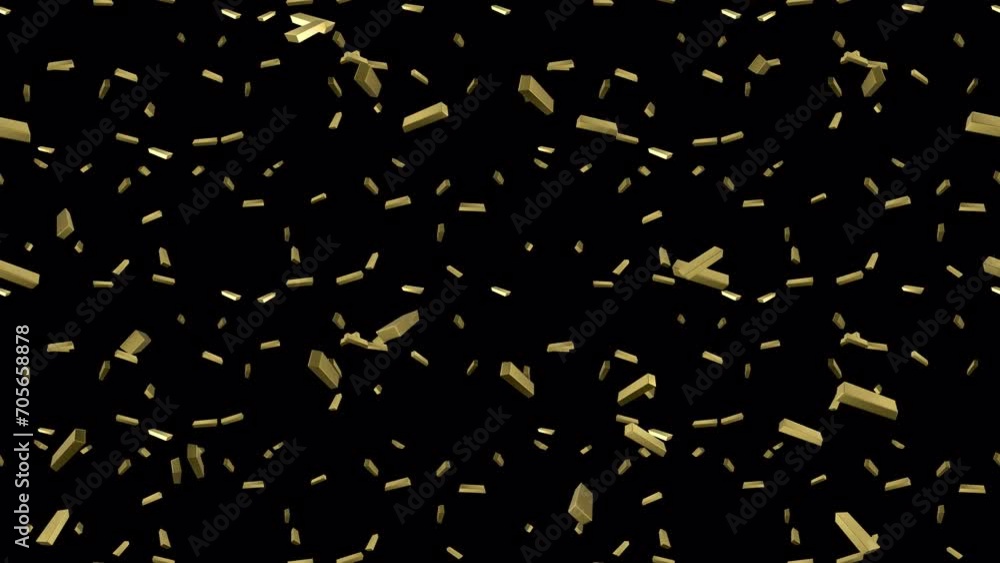 Poster gold bar loop tile falling with alpha.this 3d animation of gold bars with an alpha channel is loopab