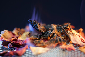 Aromatherapy through incense for therapeutic and ritual purposes