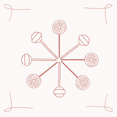 candy illustration, perfect for packaging candy, for confectionery recipes, business cards or for a website