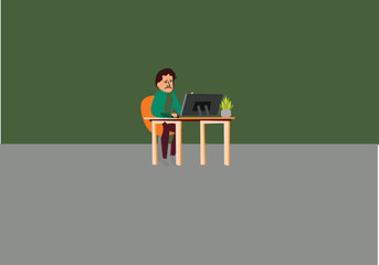 person operating computer.