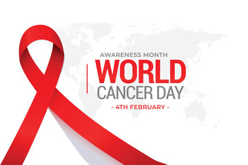 4th february world cancer day  banner template vector illustration
