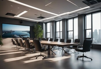 Conference room office room office with windows Zoom Virtual Background large office large windows